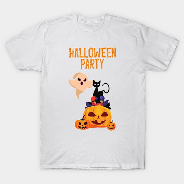 Halloween Party T-Shirt by Kiyiya Designs